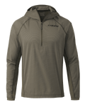 Front of Tiburon Hybrid Hoodie in Ash Brown