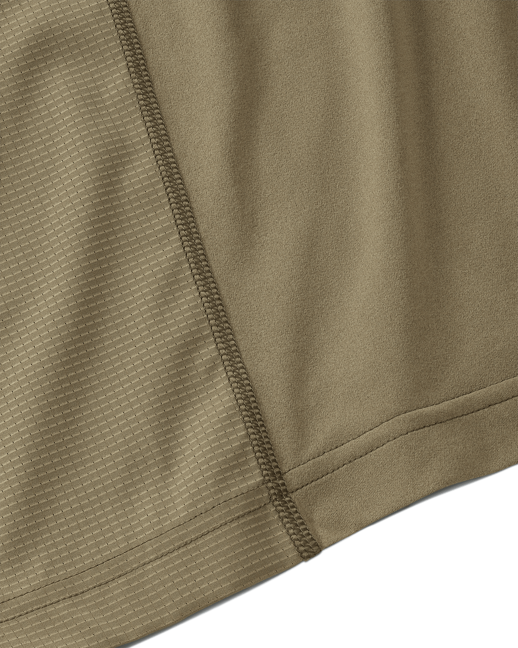 stitches on the side of Tiburon Hybrid Hoodie in Khaki