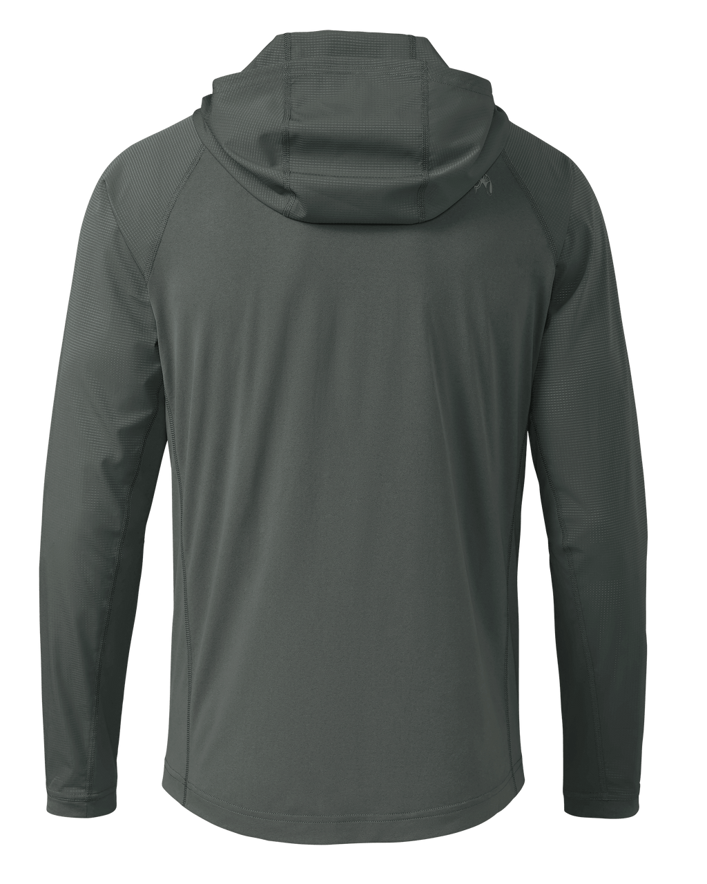 Back of Tiburon Hybrid Hoodie in Stone Grey
