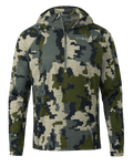 Front of Tiburon Hybrid Hoodie in Verde Camouflage