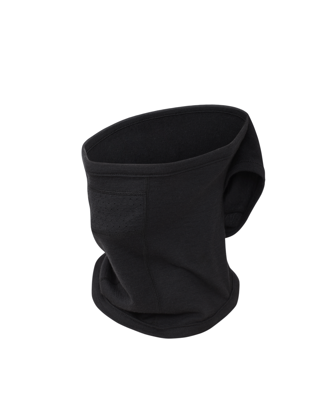 Front of ULTRA Merino 145 Balaclava in Black using neckgaiter only