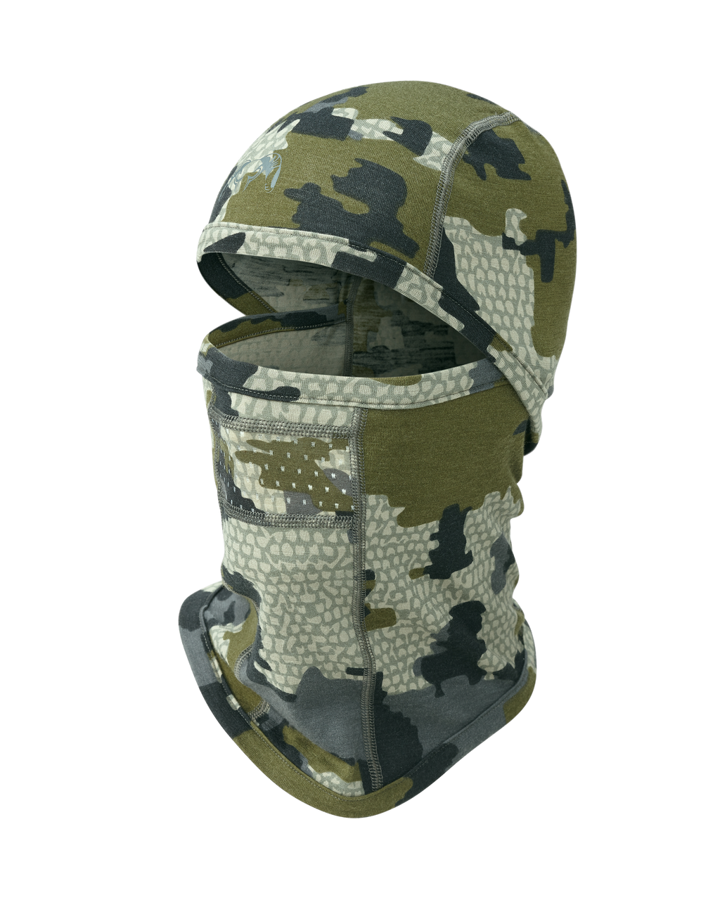 Front of ULTRA Merino 145 Balaclava in Verde Camouflage