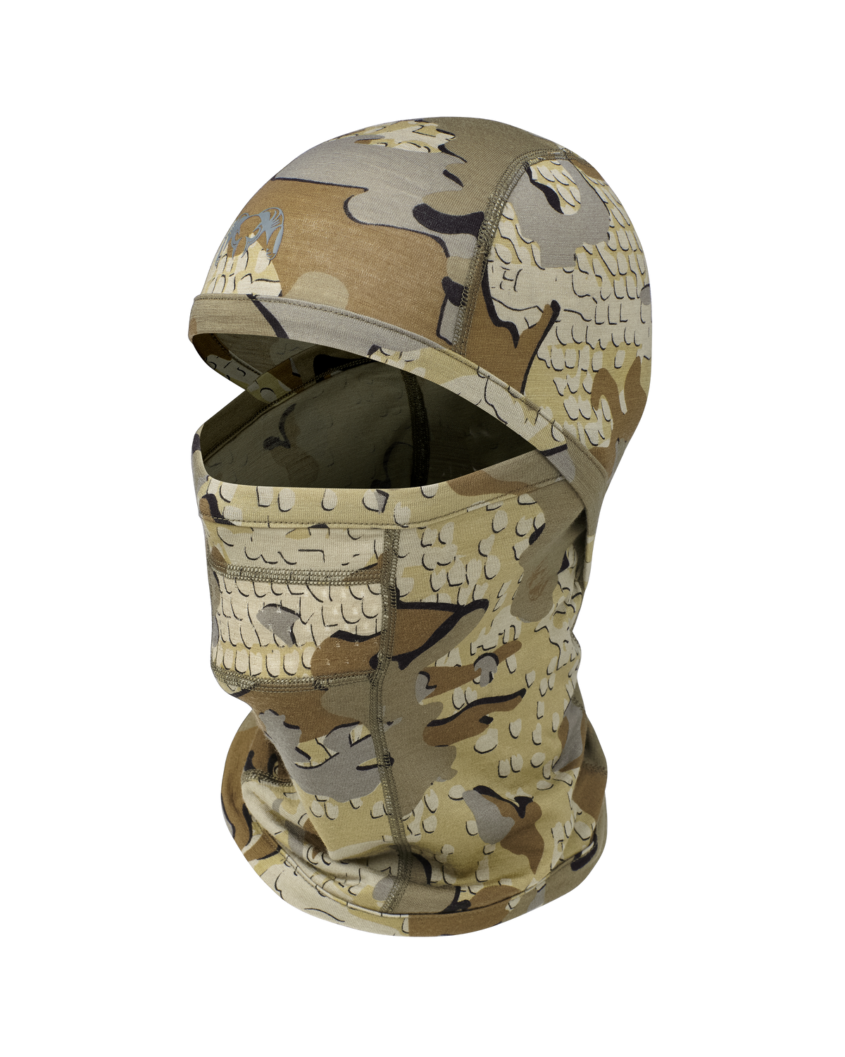 Front of ULTRA Merino 145 Balaclava in Valo Camouflage