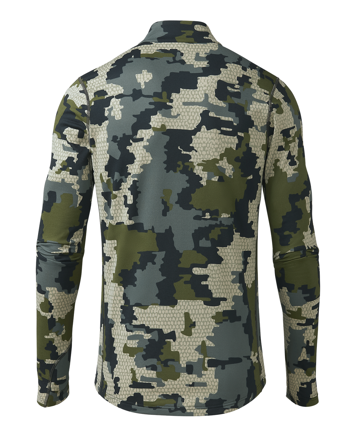 Back of Vital S3 Zip-T in Verde Camouflage