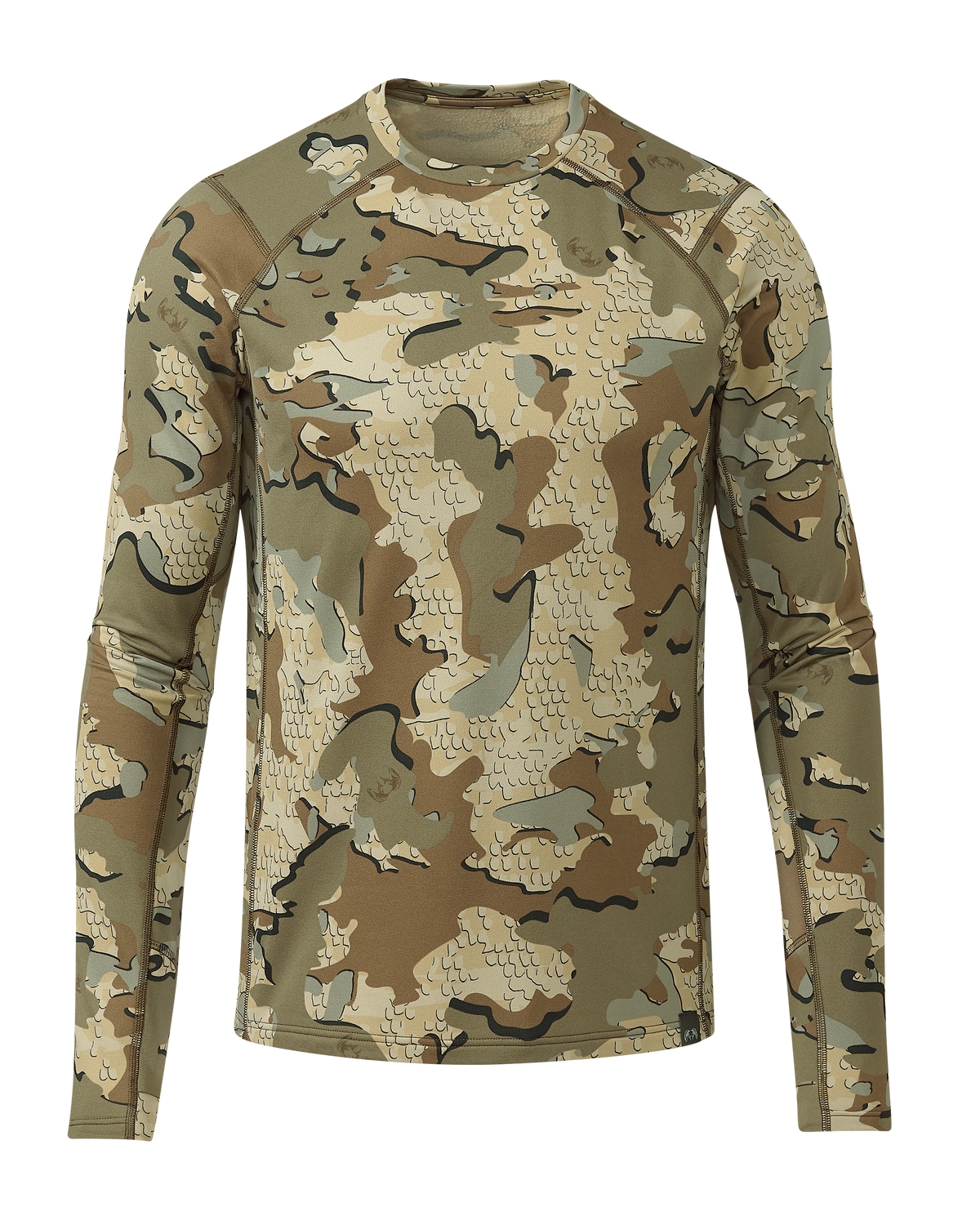 Front of Vital S3 Long Sleeve Crew in Valo Camouflage