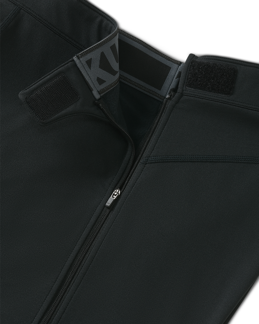 Detail of hook loop waistband on the Vital S3 in Black