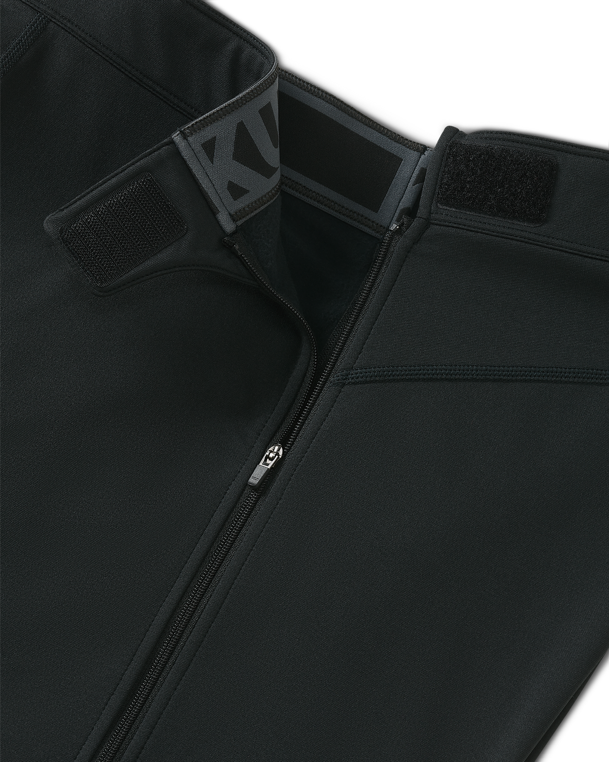 Detail of hook loop waistband on the Vital S3 in Black