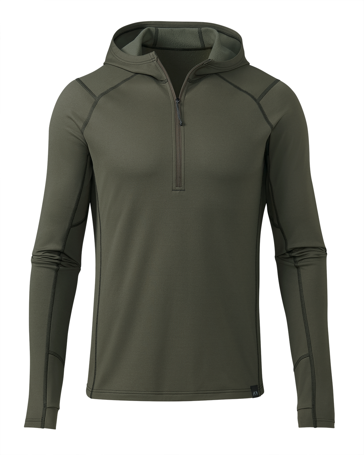 Front of Vital S3 Zip-T Hoodie in Ash