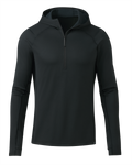 Front of Vital S3 Zip-T Hoodie in Black