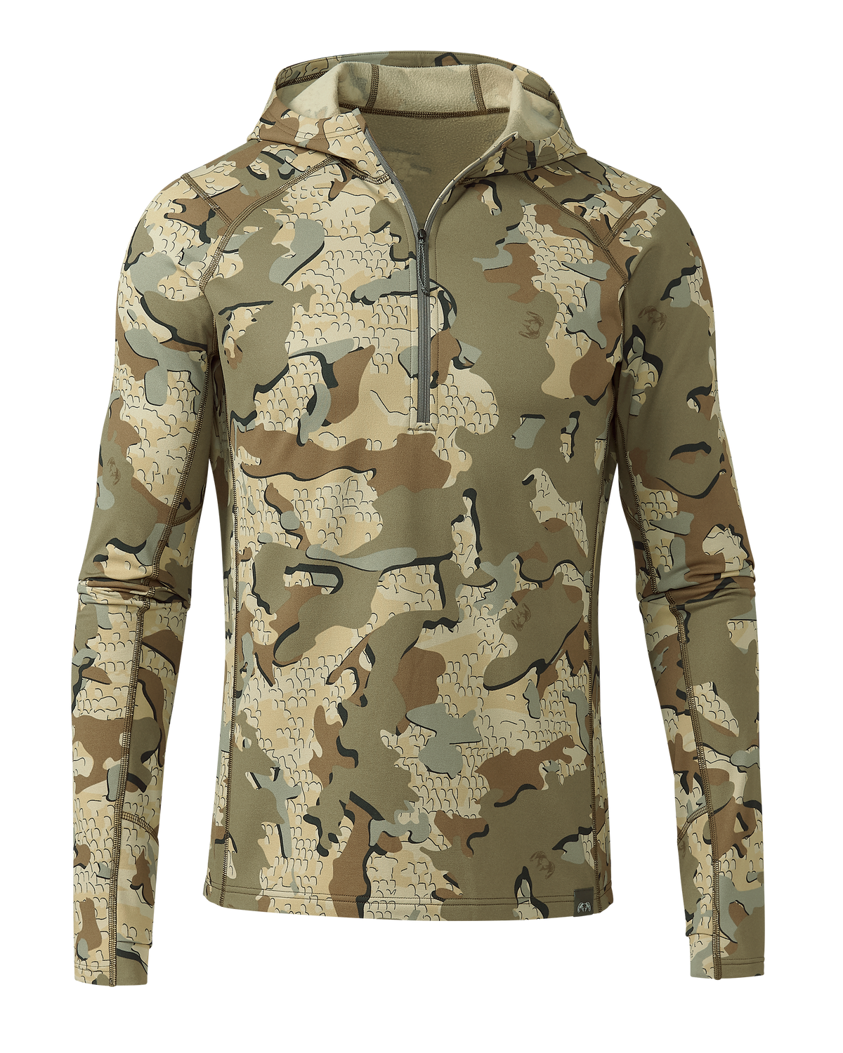 Front of Vital S3 Zip-T Hoodie in Valo Camouflage