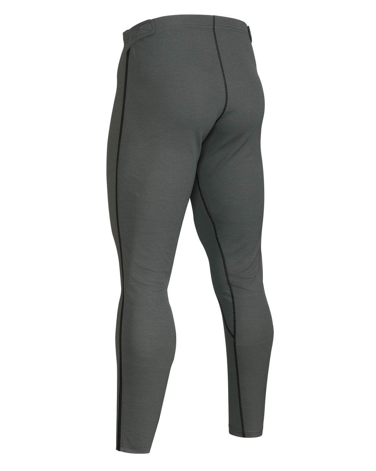 Back of PRO Merino 200 Zip-Off Bottom in  Gunmetal Grey