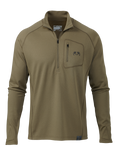 Front of PRO Merino 200 Zip-T Shirt in Ash Brown