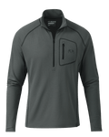 Front of PRO Merino 200 Zip-T in Gunmetal Grey