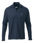 Front of PRO Merino 200 Zip-T in Steel Blue