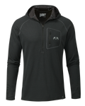 Front of PRO Merino 200 Zip-T Hoodie in Black