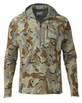 Front of PRO Merino 200 Zip-T Hoodie in Valo Camouflage