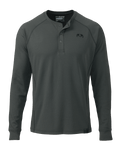 Front of PRO Merino 200 Henley in Gunmetal Grey