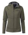 Front of Women's Peloton 240 Full Zip Hoodie in Ash Brown