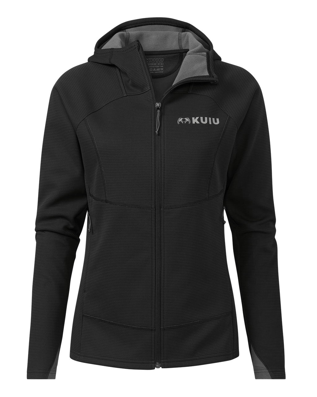 Front of Women's Peloton 240 Full Zip Hoodie in Black