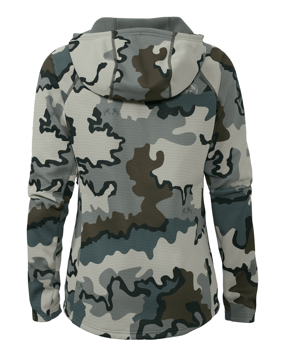 Back of Women's Peloton 240 Full Zip Hoodie in Vias Camouflage