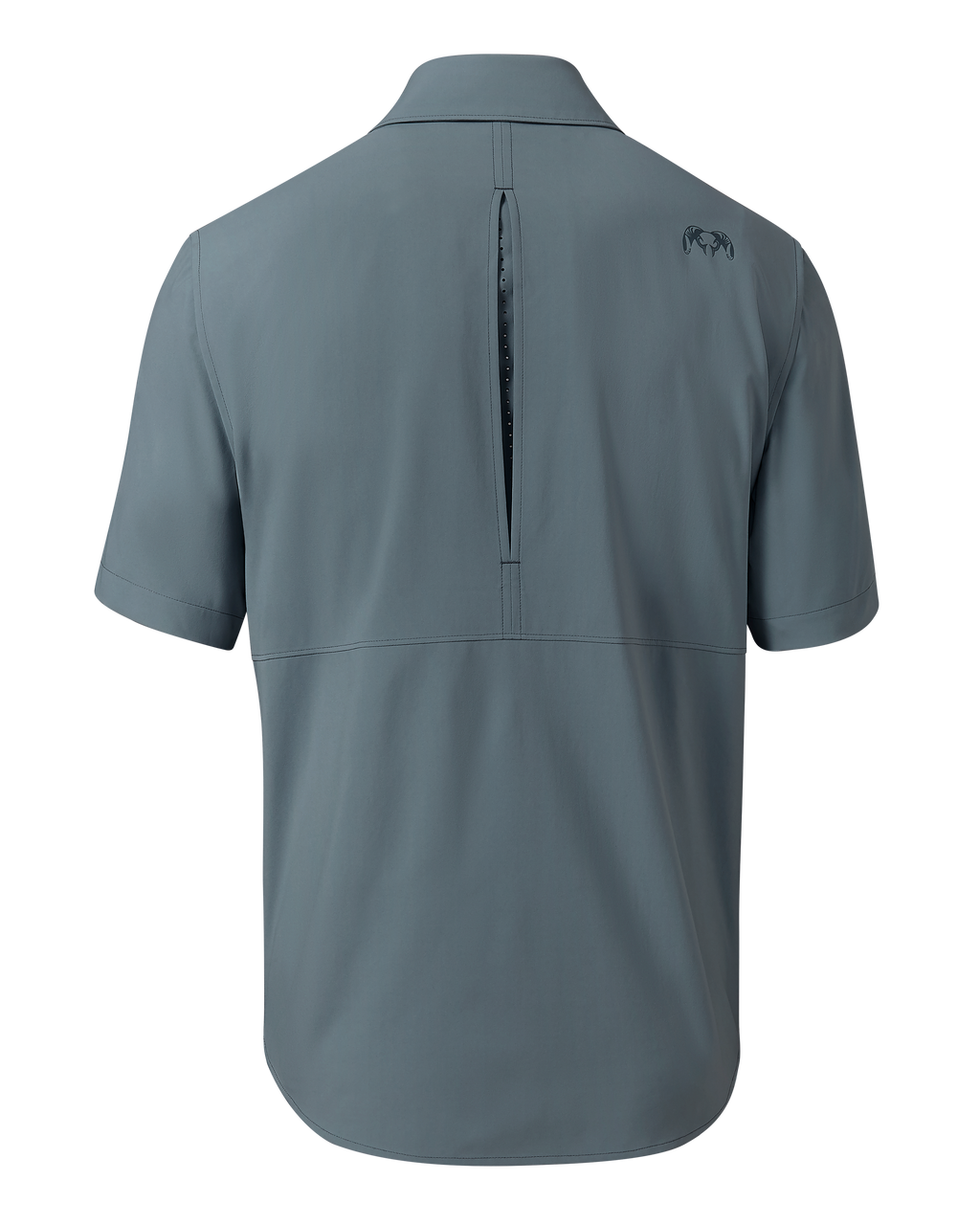 Back of Mesa Vented SS Snap Shirt Gritstone in Slate