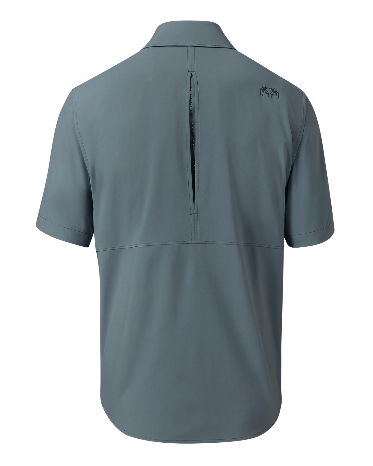 Back of Mesa Vented SS Snap Shirt Gritstone in Slate