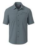 Front of Mesa Vented SS Snap Shirt Gritstone in Slate