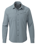 Front of Mesa Vented LS Snap Shirt in Slate Grey