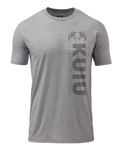Front of KUIU Solid Vertical T-Shirt in Heather Grey