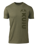 Front of KUIU Solid Vertical T-Shirt in Military Green