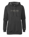 Front of Women's Topo Block Logo Hoodie in Charcoal