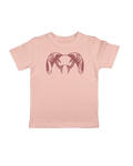 Front of Toddler Ram Logo T-Shirt in Ballet Blush Pink