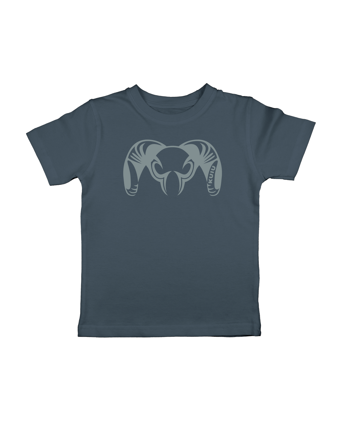 Front of Toddler Ram Logo T-Shirt Harbor Blue