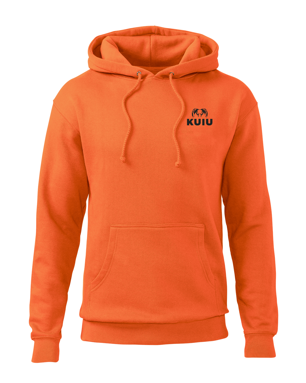 Front of KUIU Workgrade Signal Hoodie in Safety Orange