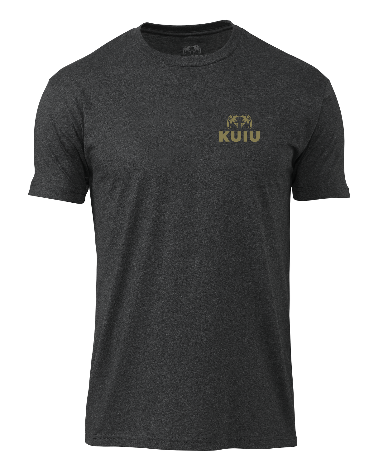 Front of KUIU Valo Upland T-Shirt in Charcoal Grey