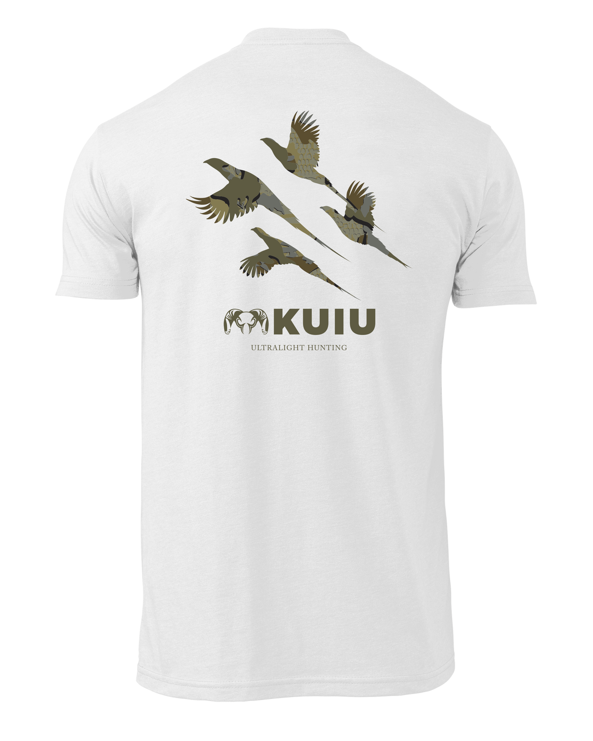 Back of KUIU Valo Upland T-Shirt in White