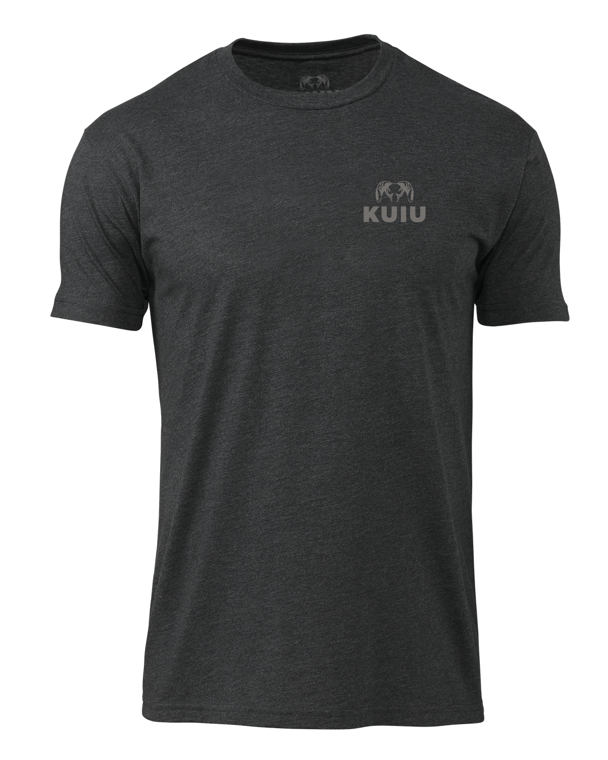 Back of KUIU Island Fade T-Shirt in Charcoal Grey