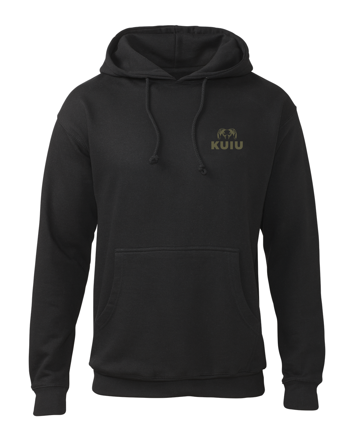 Front of KUIU Valo Upland Hoodie in Black
