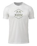 Front of KUIU Stacked Here to Hunt T-Shirt  in White