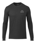 Front of KUIU Logo Long Sleeve T-Shirt in Charcoal Grey