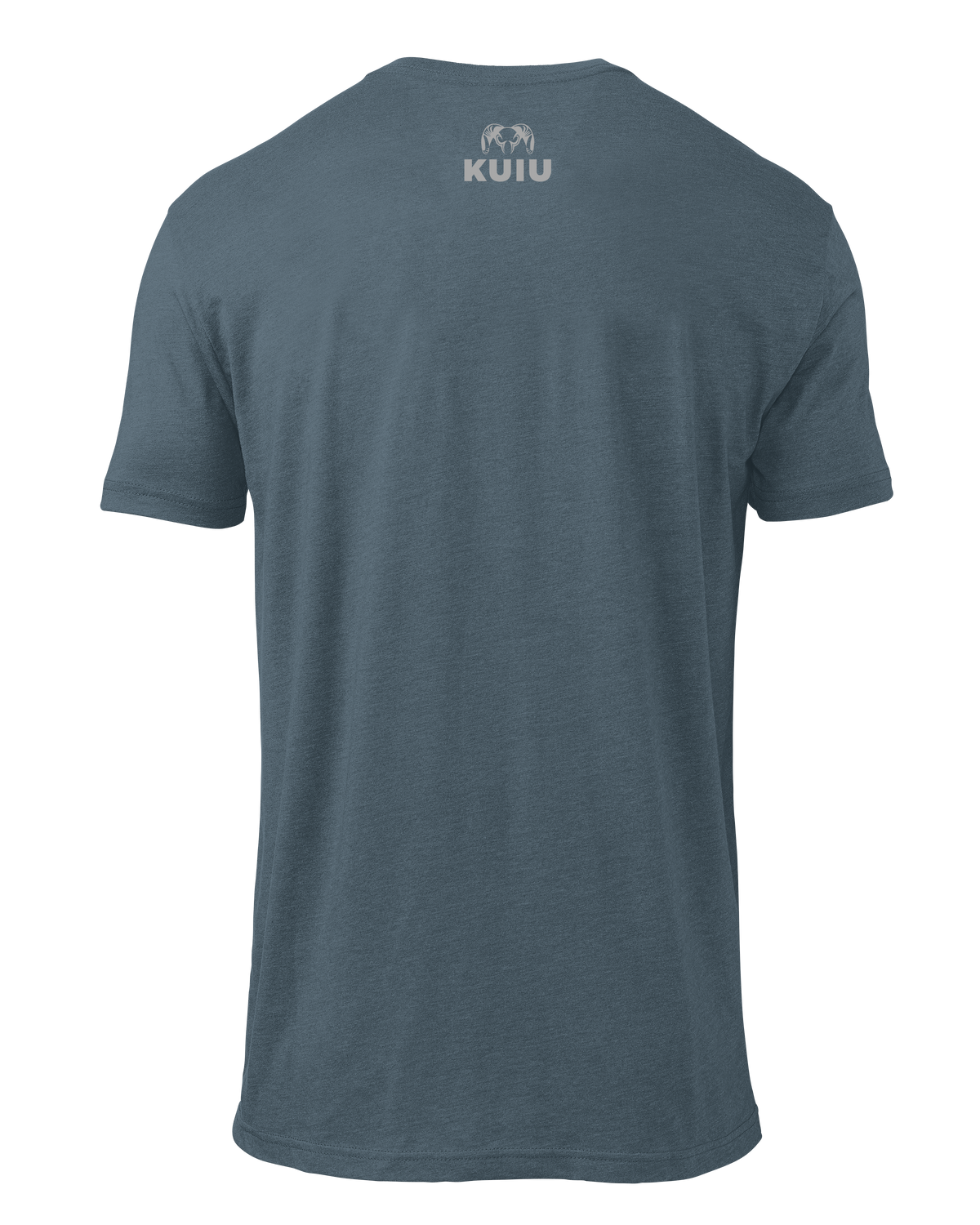 Back of KUIU Gritstone Logo T-Shirt in Indigo Blue