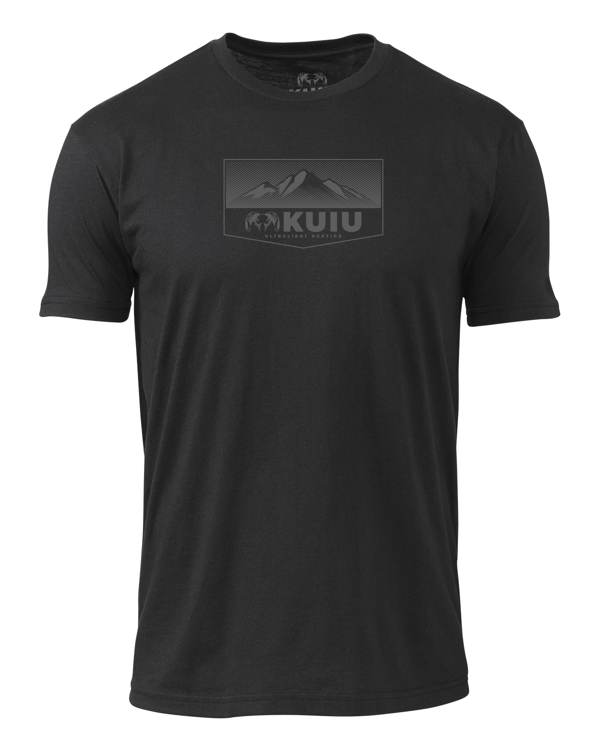 Front of KUIU Ultralight Mountain Logo T-Shirt in Black