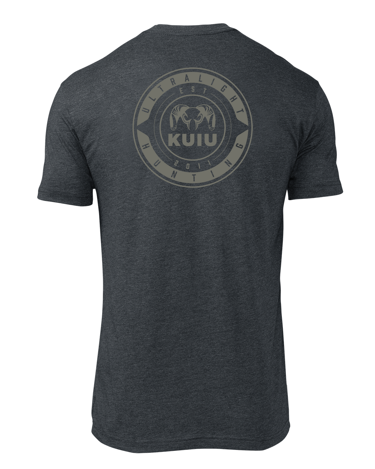 Back of KUIU Navigate T-Shirt in Charcoal Grey