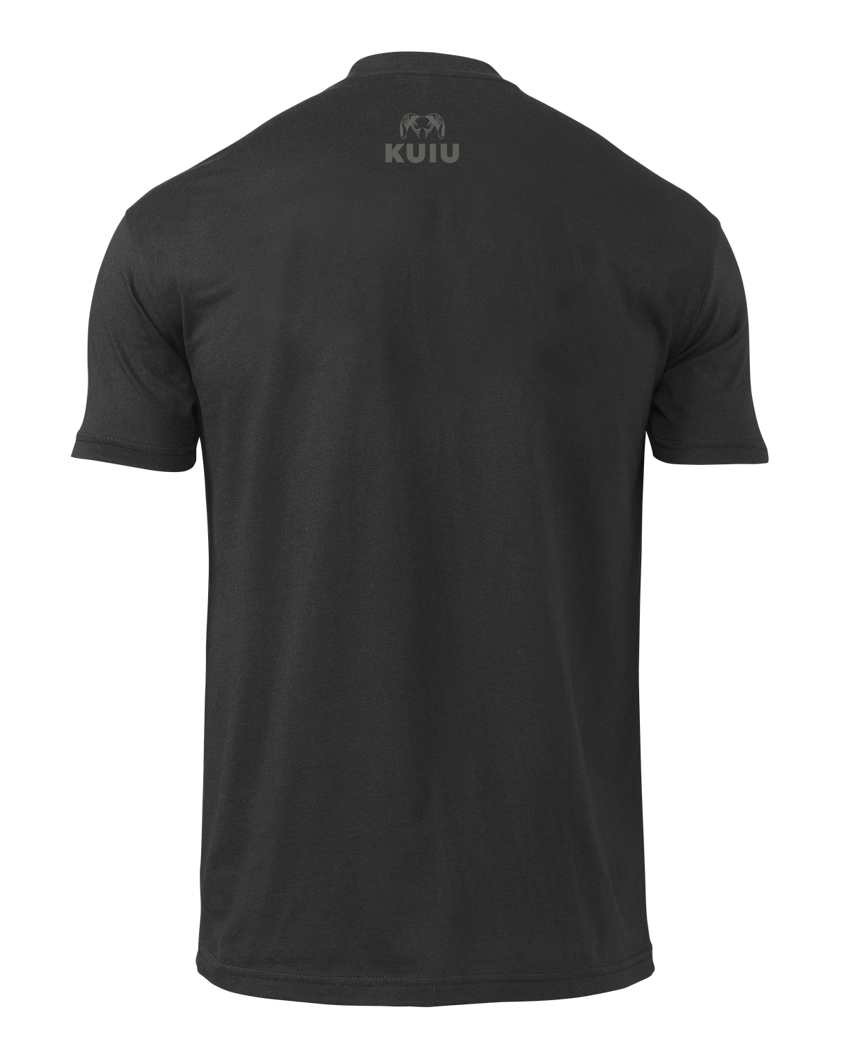 Back of KUIU Here to Hunt Logo T-Shirt in Black