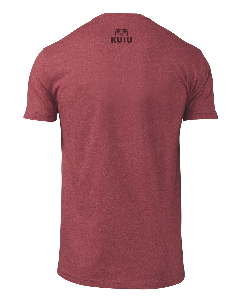 Back of KUIU Here to Hunt Logo T-Shirt in Cardinal Red