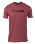 Front of KUIU Here to Hunt Logo T-Shirt in Cardinal Red