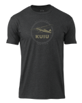 Front of KUIU Super Cub Log T-Shirt in Charcoal Grey