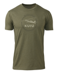Front KUIU Super Cub Log T-Shirt in Military Green