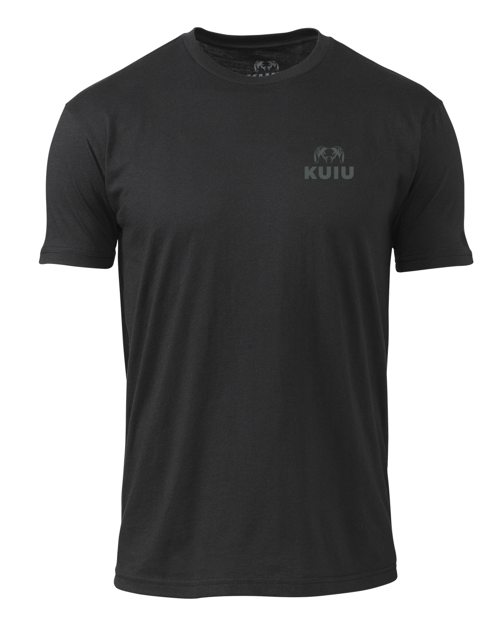 Front of KUIU Vertical Flag Logo T-Shirt in Black