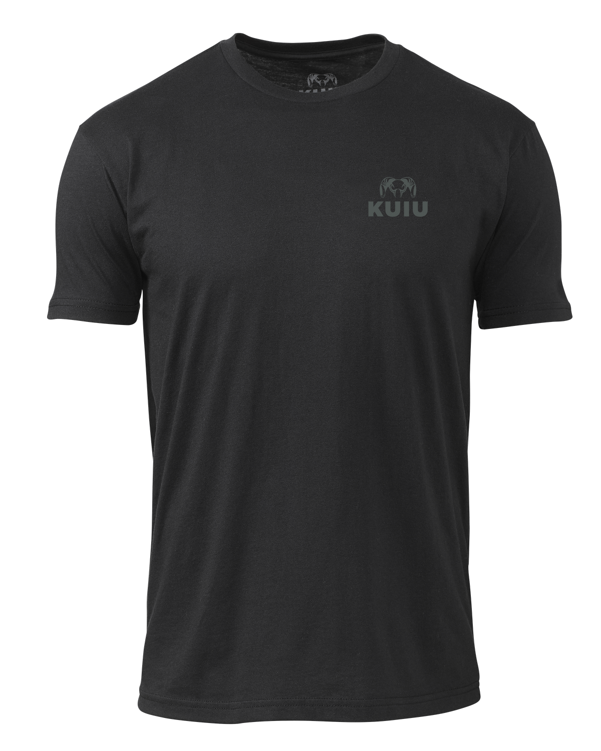 Front of KUIU Vertical Flag Logo T-Shirt in Black